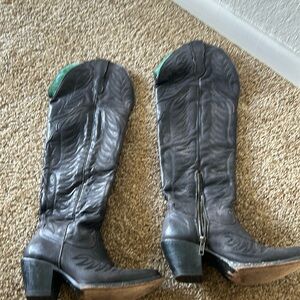 Handcrafted Corral, real leather, cowboy boots, knee high!